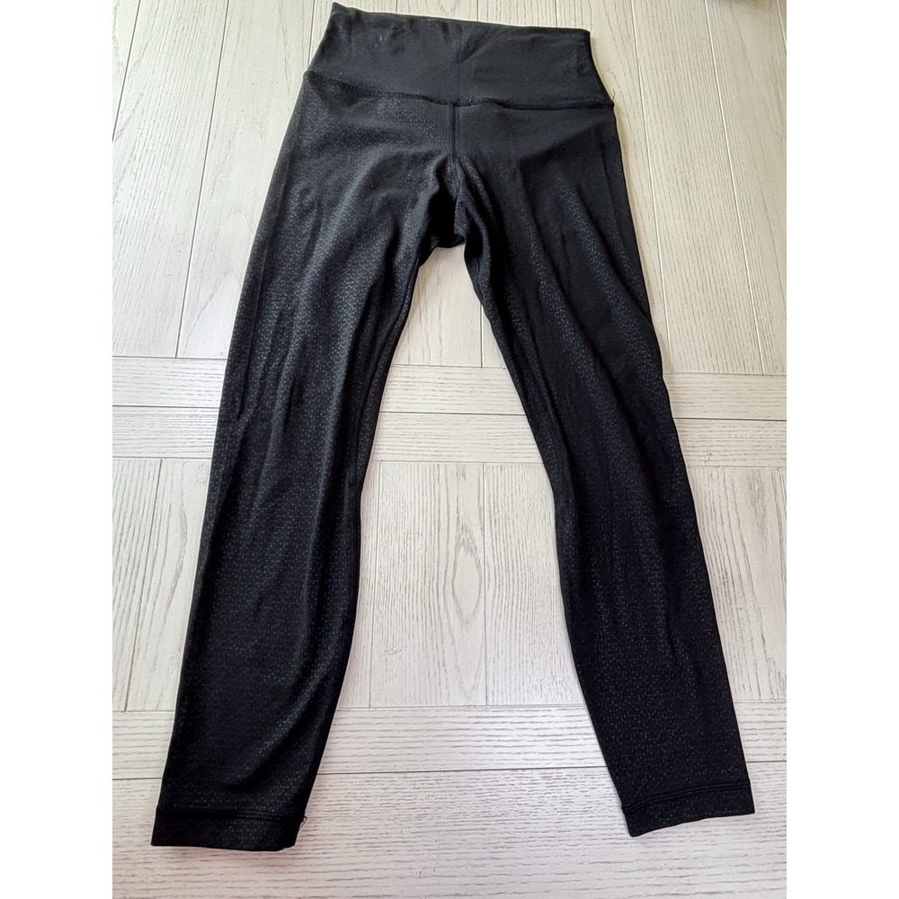 Lululemon Women's Size 6 Black Cropped Leggings Athletic Pants GC